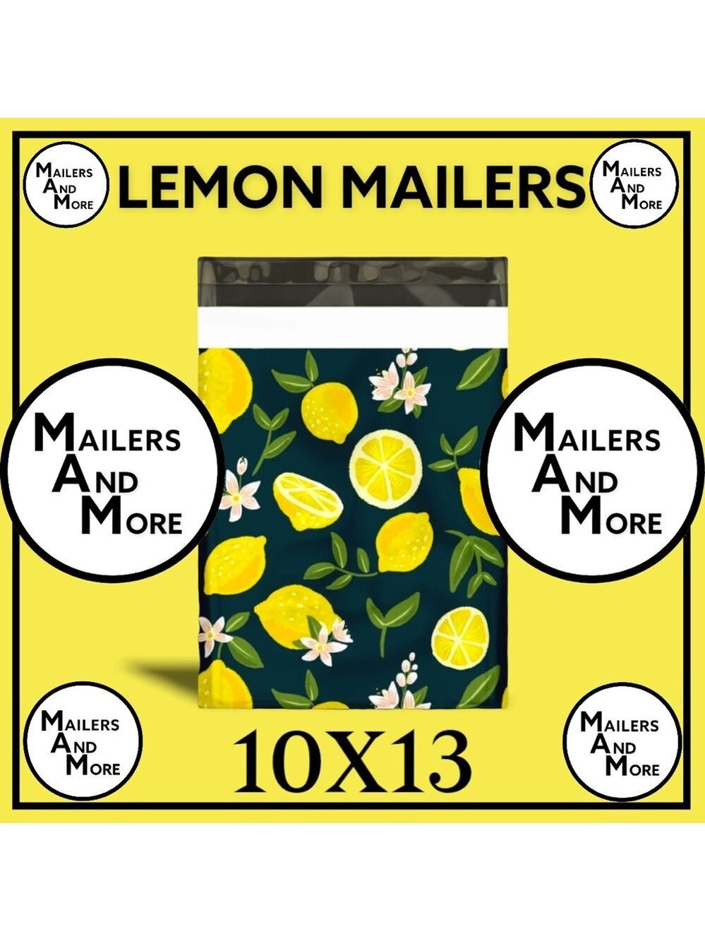 25 10X13 Poly Mailers Lemon and Blossoms Shipping Envelopes Bags PRICE IS FIRM - Picture 11 of 15